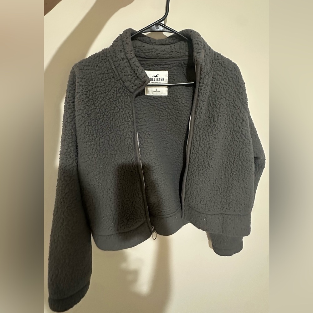 Hollister Charcoal Fleece Jacket